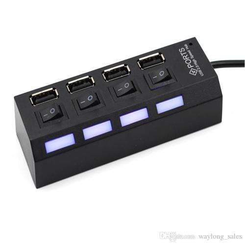 4 Ports USB HUB - Black