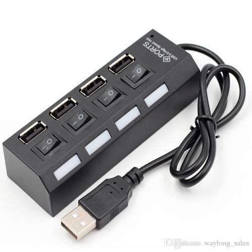 4 Ports USB HUB - Black
