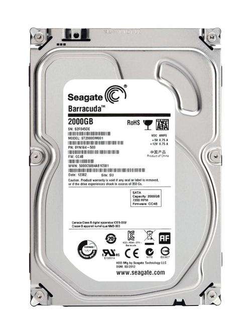 Seagate Barracuda 2TB Hard Drive (7200RPM SATA 6Gbps 64MB)