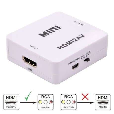 HDMI To AV 3RCA CVBs Composite Video Audio Converter Adapter