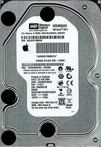 Western Digital WD6400AAKS-40H2B0 640GB APPLE HARD DRIVE