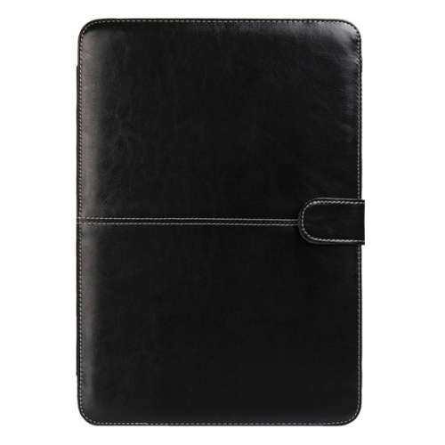 MacBook Pro Retina 13` Leather Case with Snap Fastener (Black)