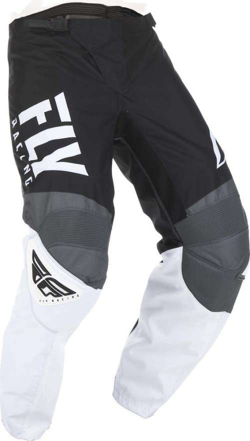 Fly Racing - 2019 F16 Mens Black and White Jersey - Large  + Size 34 MX Pants Combo Set