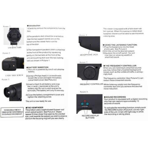 Extreme Sound Ear Bionic Amplifier Bird Recording Watcher Spy Listening Device