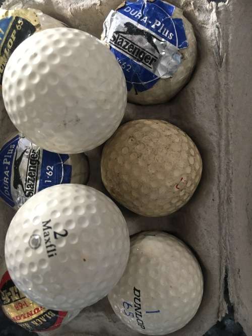 Vintage golf balls for mancave or bar - super find