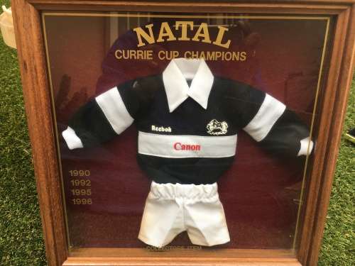 Sharks mini rugby kit in frame - collectors item - fantastic for mancave or display