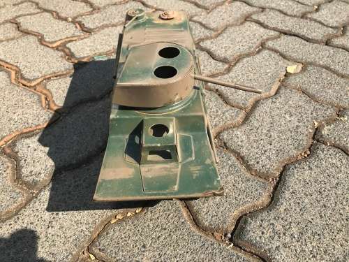 Large solid metal tank - approx 30 cm long x 15 cm wide