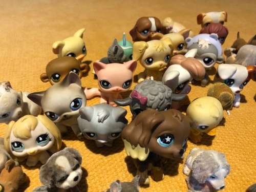 large collection of collectable mini dog figures for playing or collection - approx 60