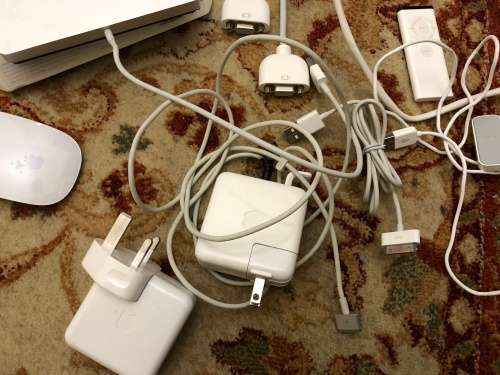 Apple External storage device and lots of cords / accessories
