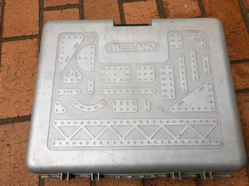 Lovely and large Meccano case with meccano pieces