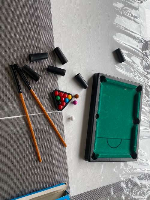 Kids small pretend play pool table