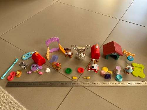 Lot of dog related toys and items