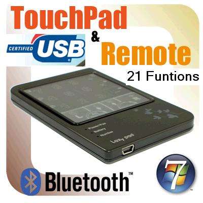 21 Funtions-LazyPad Bluetooth/USB TouchPad/Mouse/Multimedia Remote Control/NumPad .etc *Worth R1500*