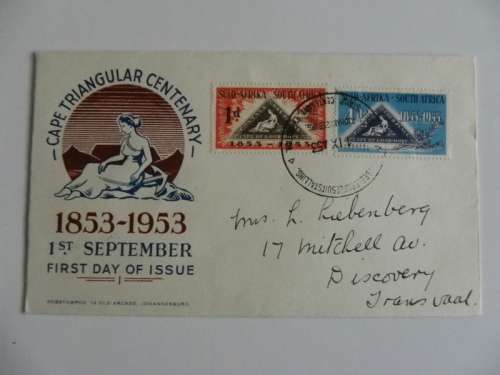 Union (1953) - Centenary of Cape Triangle Illustrated FDC