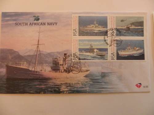 RSA 6.55 (1997) - 75th Anniversary of SA Navy FDC