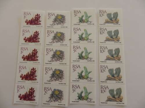 RSA 5th Definitive Series (1988) - Succulents Full Set of Mint Coils
