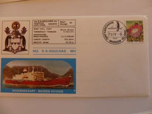 RSA (1978) - Maiden Voyage of SA Agulhas FDC
