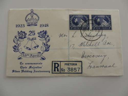 Union (1948) - Silver Wedding Illustrated FDC