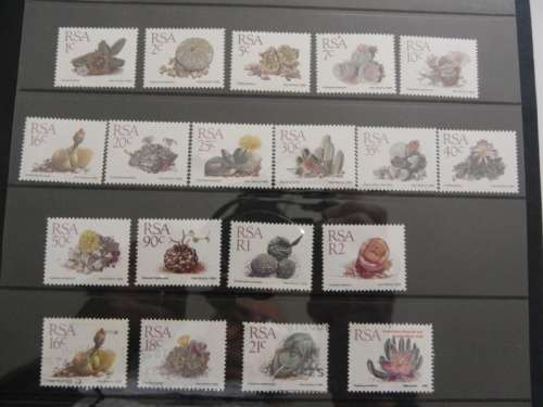 RSA 5th Definitive Series (1988) - Succulents Mint Set with Used Additional Values Stamps