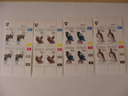 Venda 2.15 (1989) - Endangered Birds Mint Control Block Set