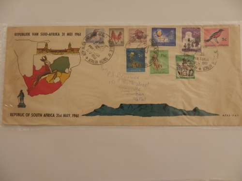 RSA (1961) - 1st Decimal Definitive Series FDC