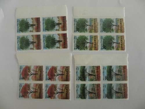 Zimbabwe (1981) - National Tree Day Mint Blocks of 4 Stamps