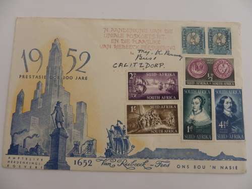 Union (1952) - Jan van Riebeeck Landing Illustrated FDC