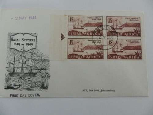 Union (1949) - Natal Settlers Illustrated FDC