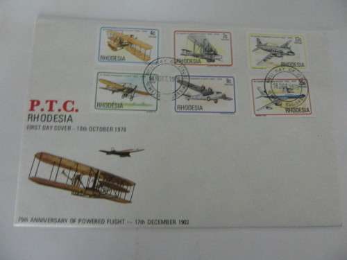 Rhodesia (1978) - 75th Anniversary of Powered Flight Illustrated FDC