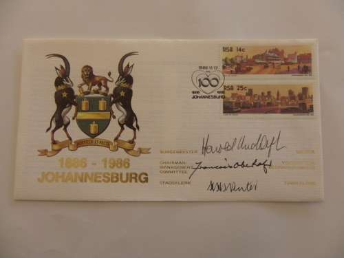 RSA (1986) - JHB100 FDC Signed by Mayor and others !!!!!!!!!