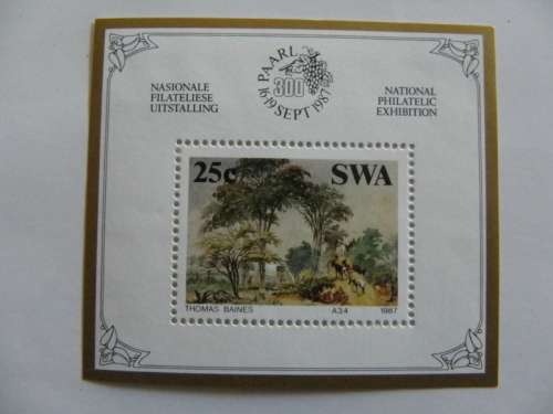 SWA SAF02 (1987) - Paintings by Thomas Baines Miniature Sheet in Mint