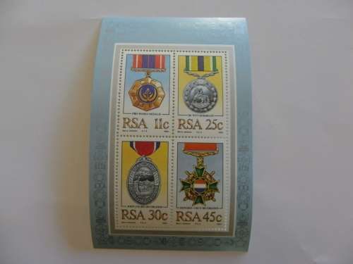 RSA S12 (1984) - Military Decorations Miniature Sheet in Mint