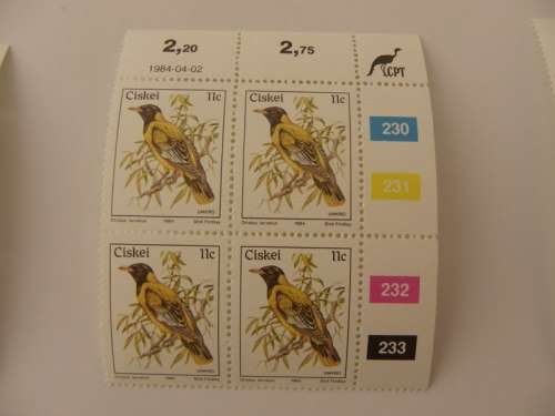 Ciskei 1st Definitive Series (1981) - 11c Mint Control Block (#230 Date 1984-04-02)