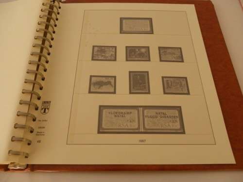 RSA Lindner Stamp Album with plastic insertions covering the period from 1981 to 1988