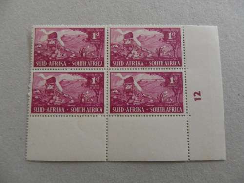 Union (1949) - Inauguration of Voortrekker Monument 1d Mint Control Block #12