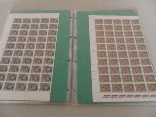 RSA 3rd Definitive Series (1977) - Proteas Full Set of 17 Full Sheets in Mint (SACC @ R2,500-00)