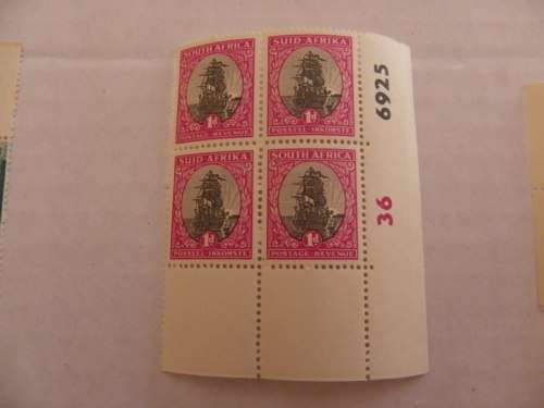 Union Pictorials - 1d Mint Control Block