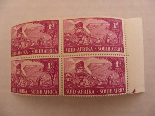 Union (1949) - Inauguration of the Voortrekker Monument 1d Mint Block