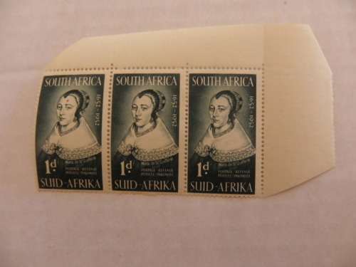 Union (1952) -  Landing of Jan van Riebeeck 1d Mint Block