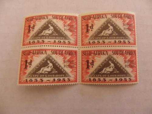 Union (1953) -  Centenary of Cape Triangle 1d Mint Block