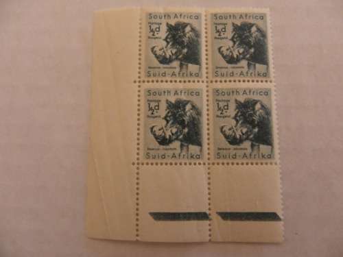 Union (1954) -  Animal Definitive Series 1/2 d Mint Block