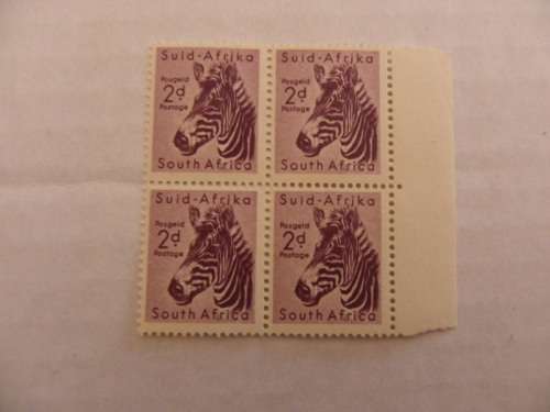 Union (1954) -  Animal Definitive Series 2d Mint Block