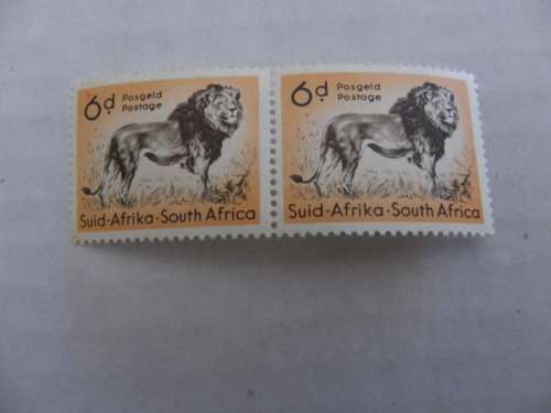 Union (1954) -  Animal Definitive Series 6d Mint Pair