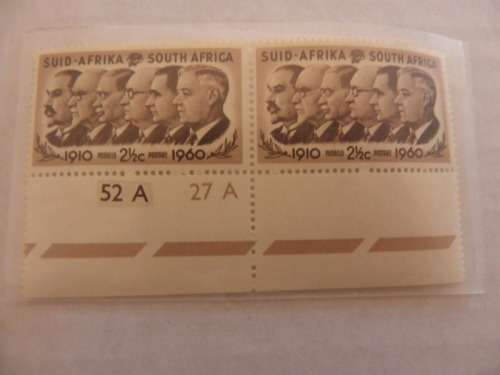 Union (1961) _ Animal Decimal Definitive Series 2 1/2 c Mint Pair