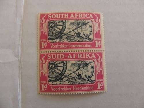 Union (1938) - Commemoration of the Voortrekkers 1d Mint Pair
