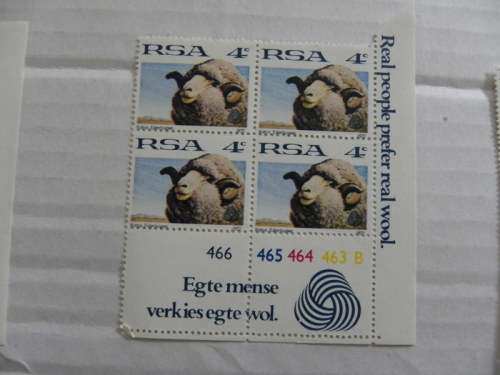 RSA 1st Definitive Series (1961) - 4c Mint Control Block #436 B-block