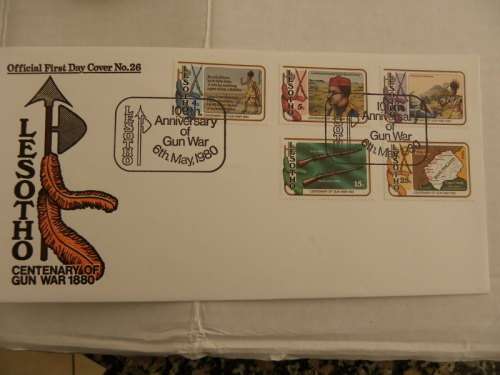 Lesotho (1980) - Centenary of Gun War Illustrated FDC