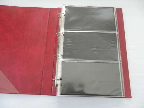 Red FDC Album Album with 12 Pages and 3 pockets per page