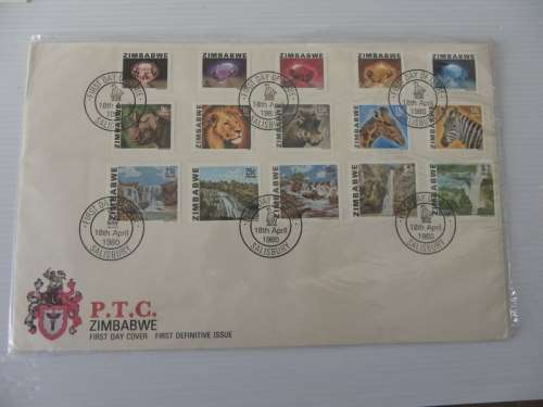 Zimbabwe (1980) - 1st Definitive Series Full Set on Illustrated Card