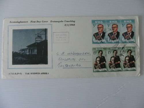 SWA (1968) - President Fouche Illustrated FDC